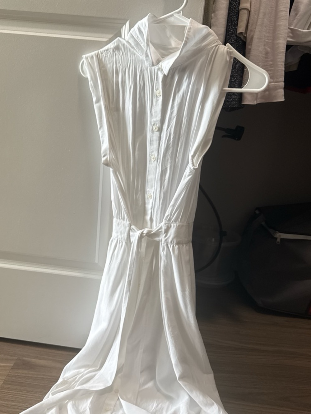 Banana Republic White Midi Shirt Dress